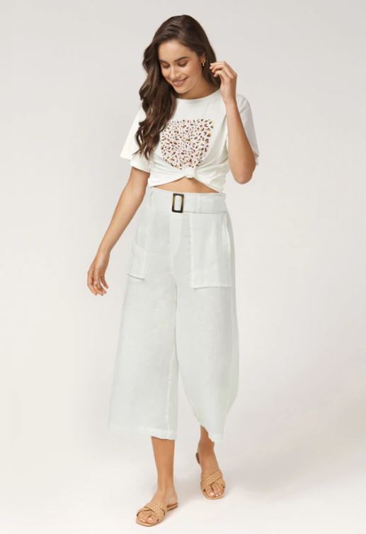 White hot sale maxi pants