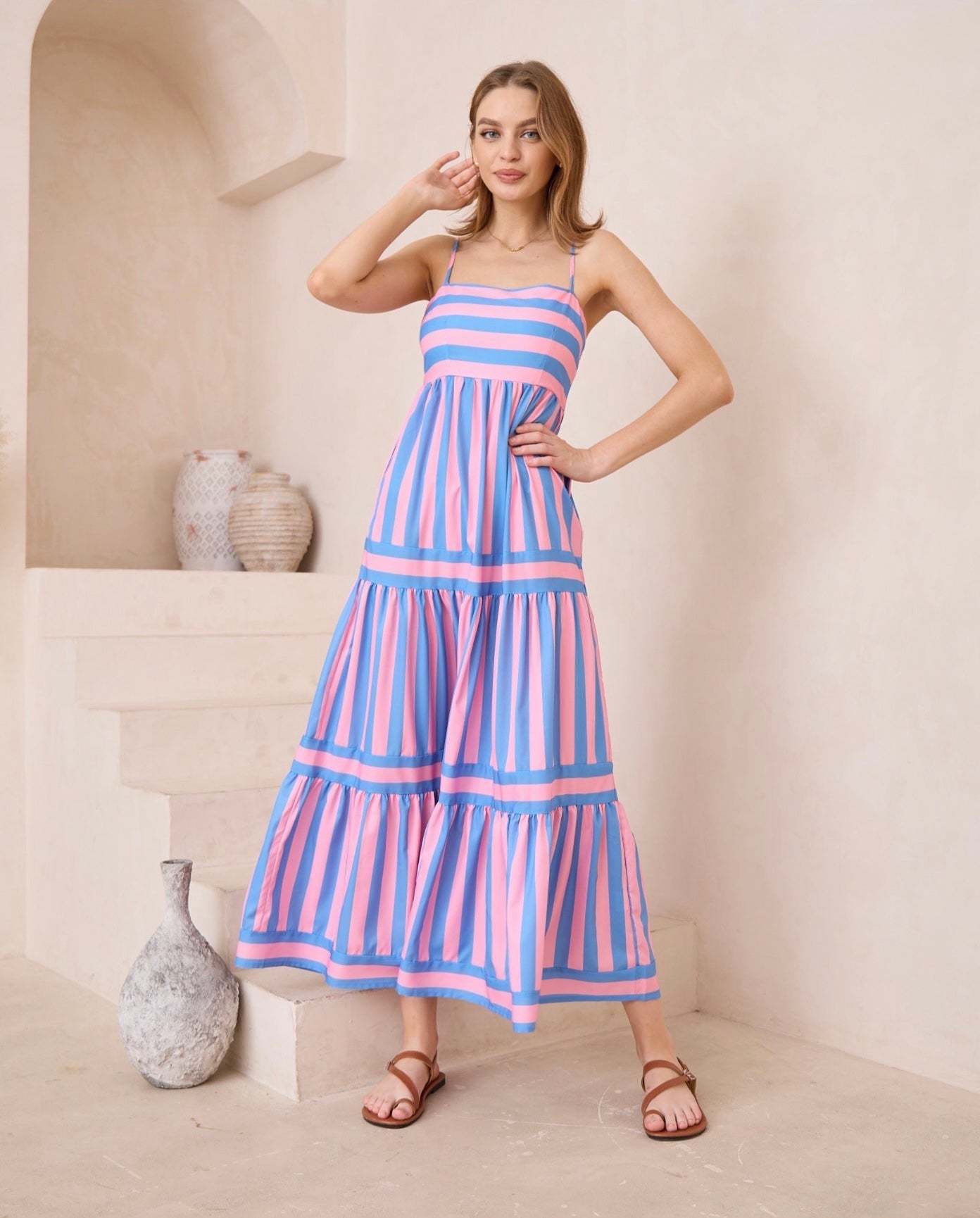 Joanne Stripe Maxi Dress