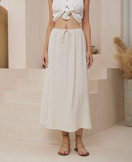 Julia linen Skirt | Beige