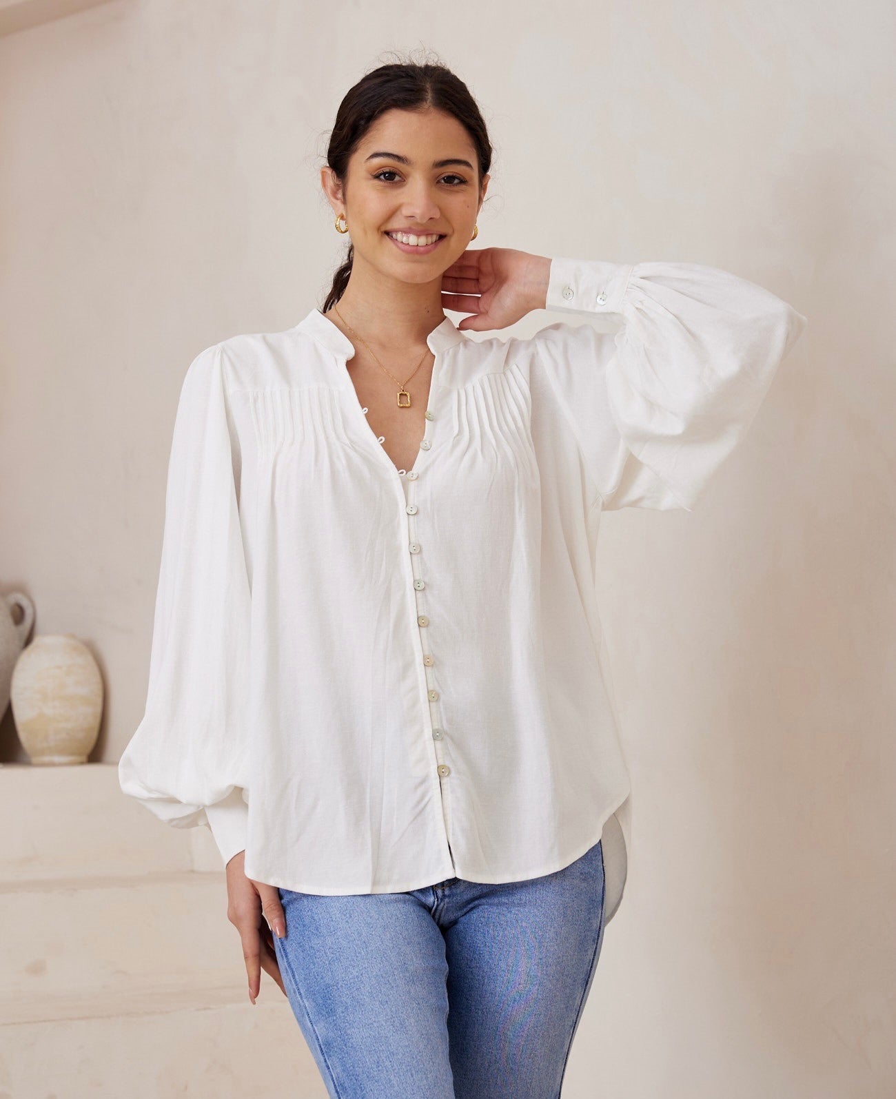 Lacy Shirt | White