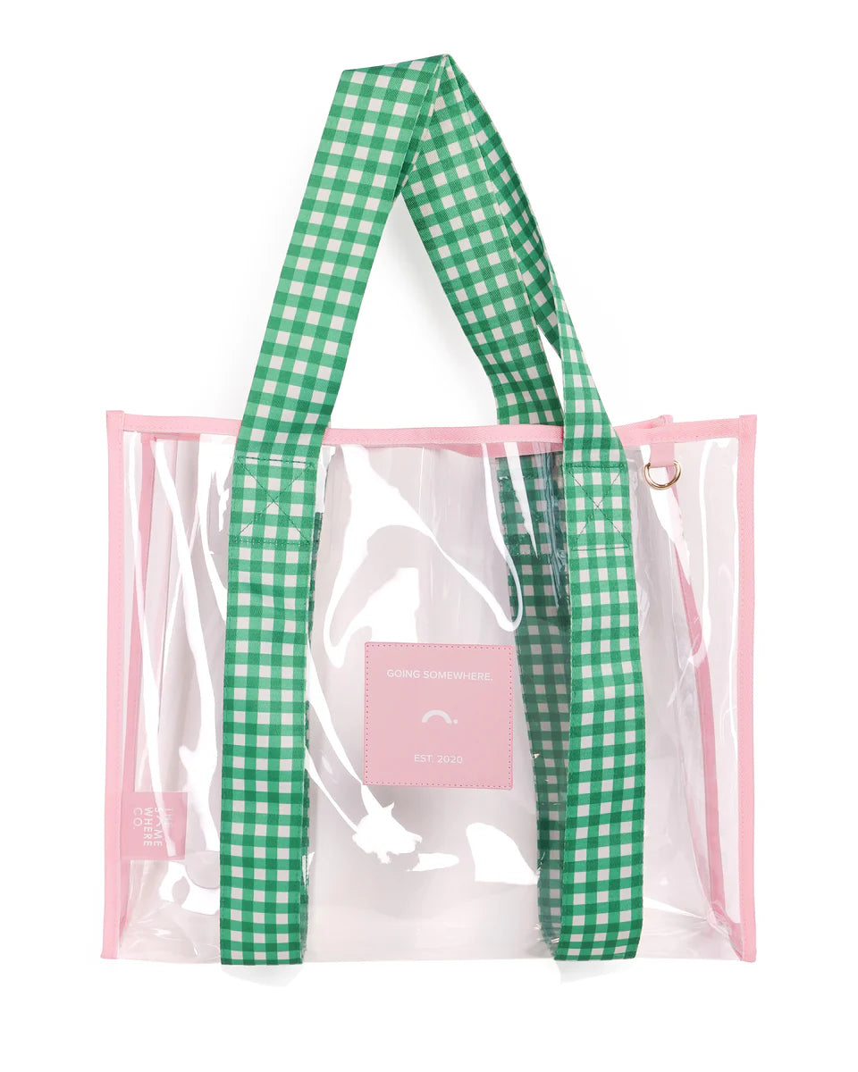 Pink & Green Cheeky Tote Bag