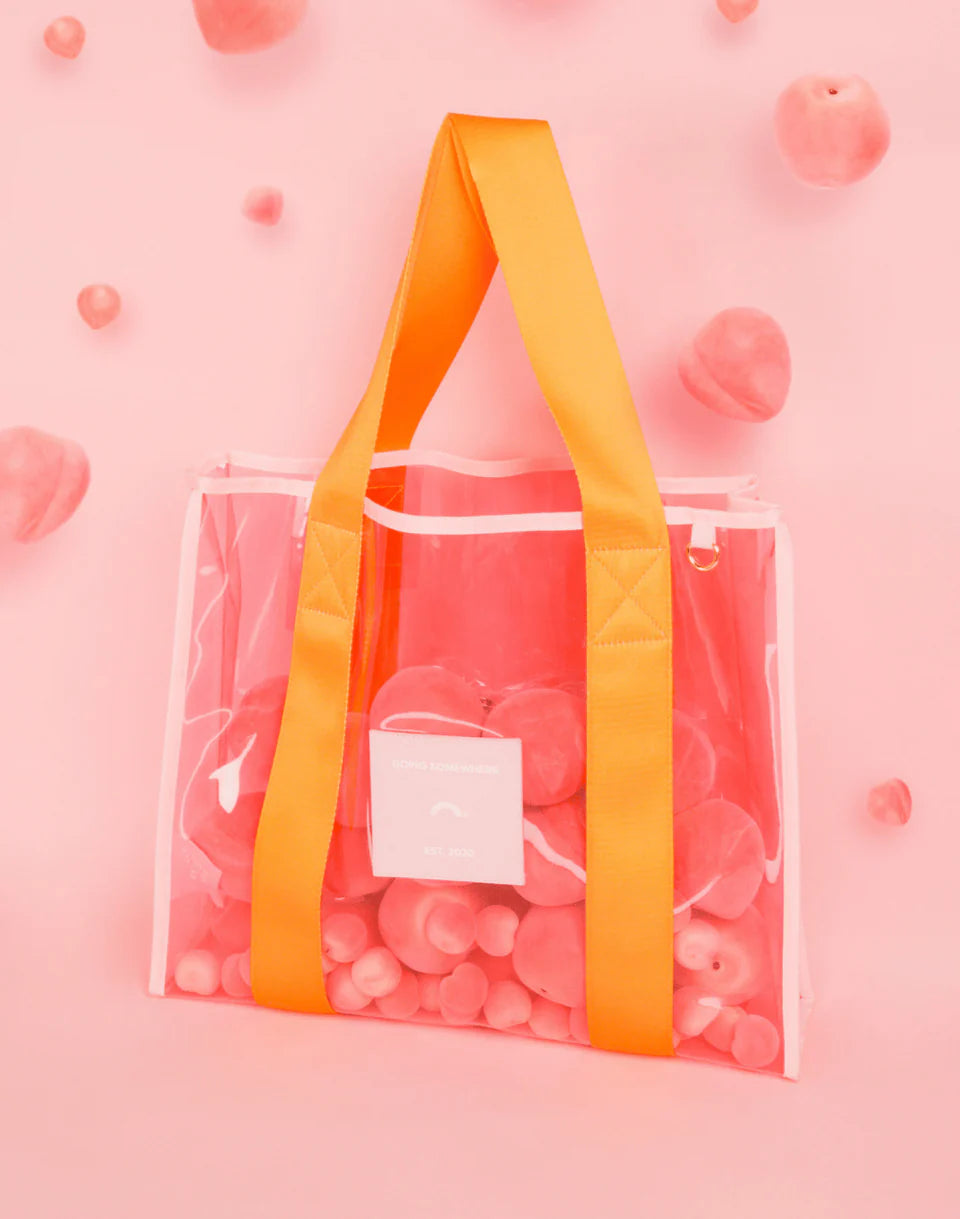 Orange & Pink Cheeky Tote Bag