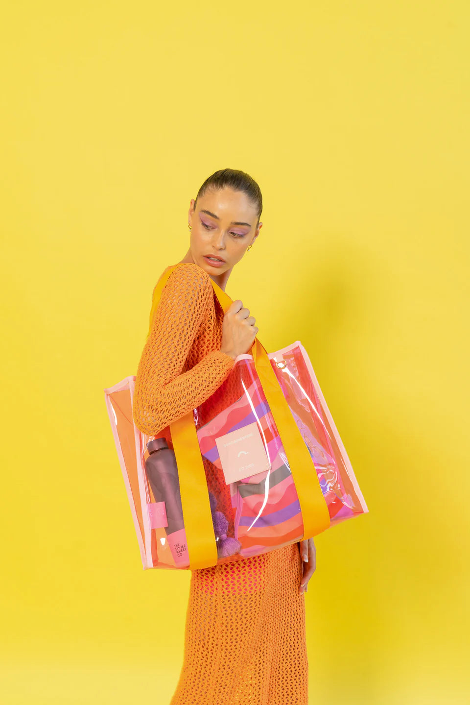 Orange & Pink Cheeky Tote Bag