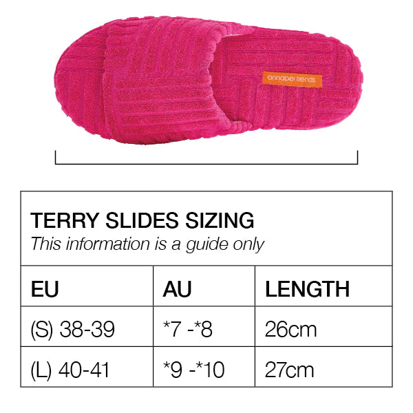 Terry Slide Slippers | Green