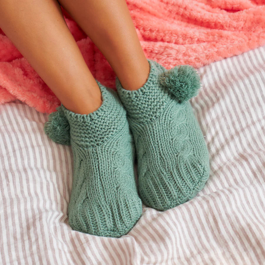 Slouchy Slippers | Sage