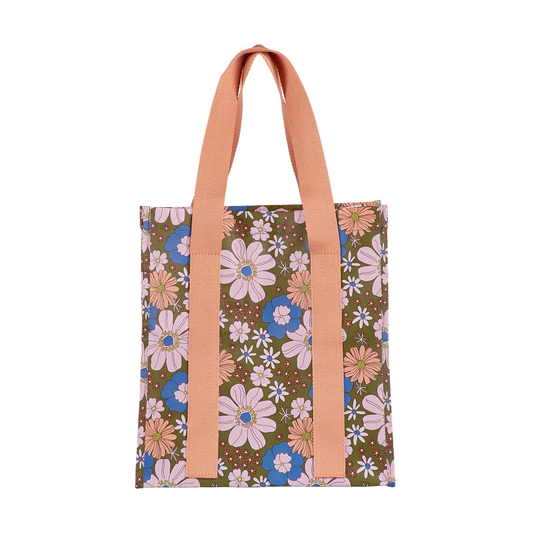 Market Bag Blue Flowers