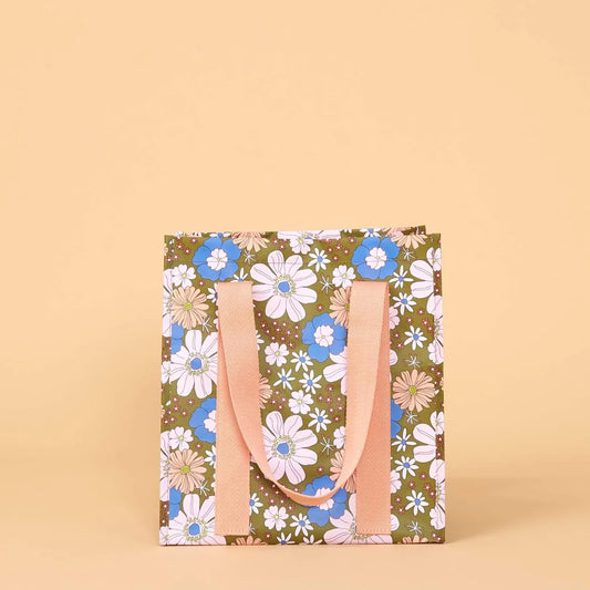 Market Bag Blue Flowers