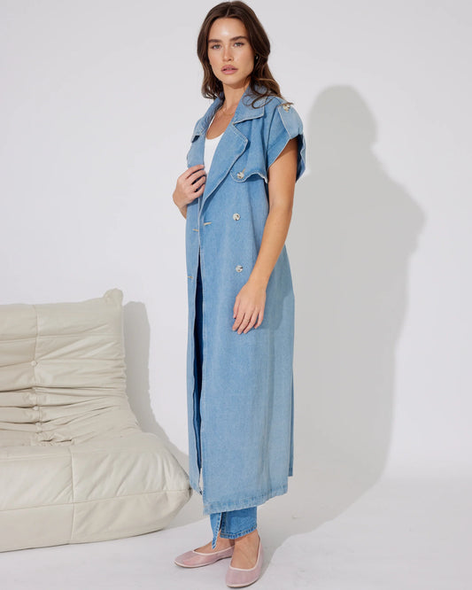 Bella Denim Trench/Dress | Denim