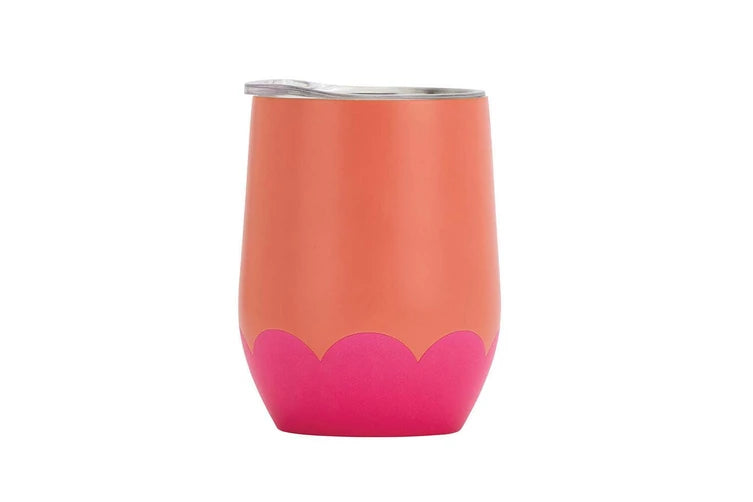 Wave Wine Tumbler Stainless | 500ml Orange/Hot Pink