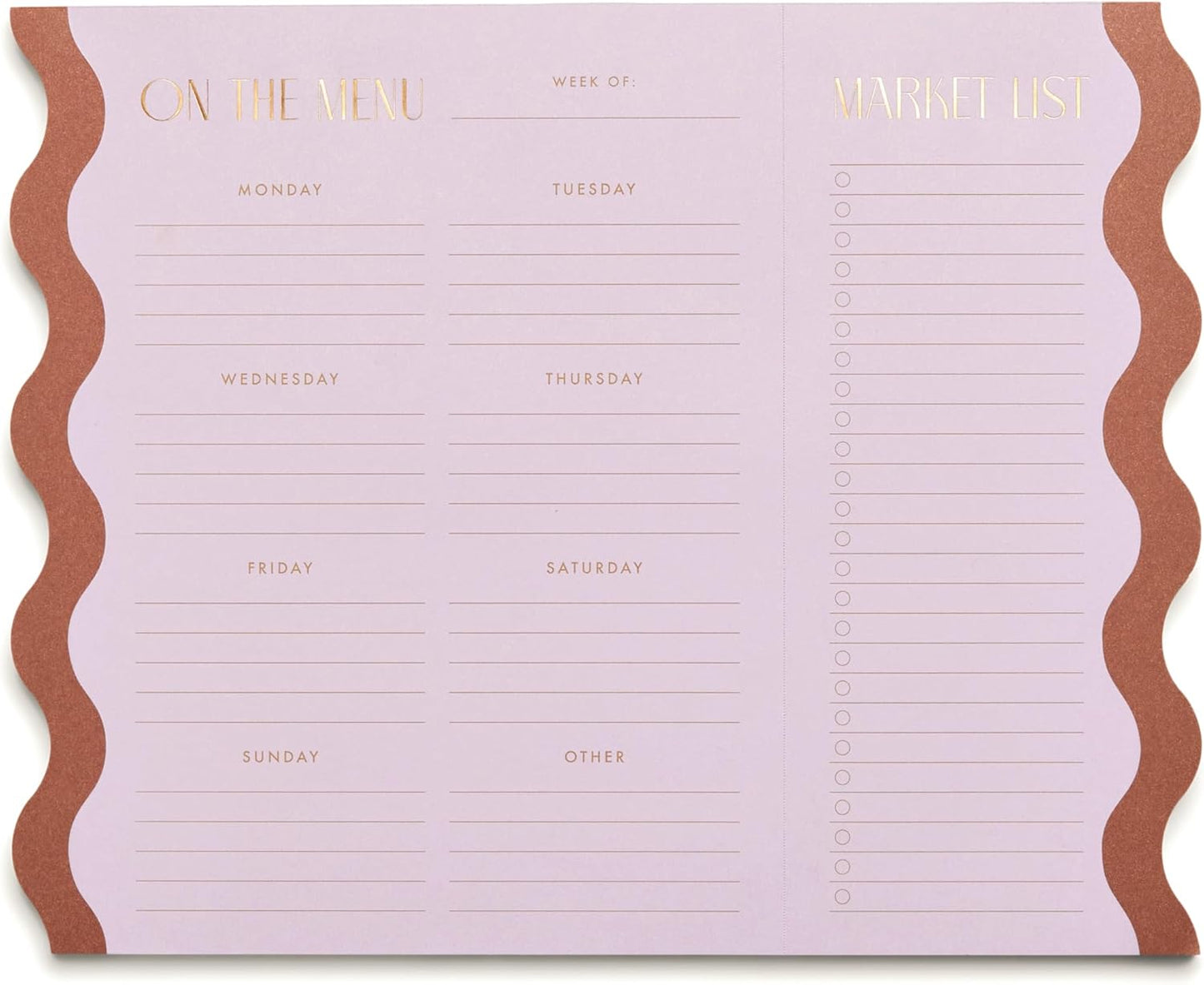 Meal Planner Notepad with Magnets | Lilac & Nutmeg