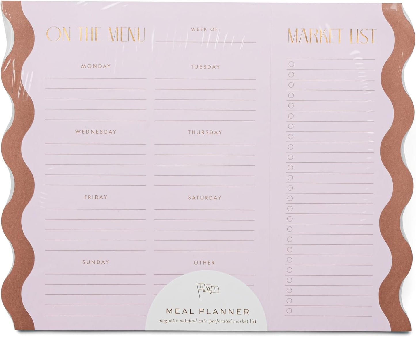 Meal Planner Notepad with Magnets | Lilac & Nutmeg