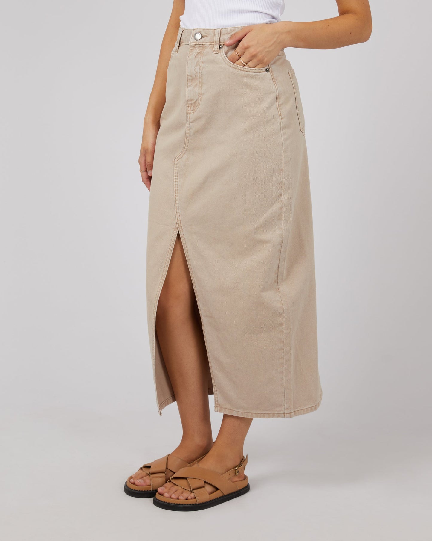 Pia Maxi Skirt | Beige