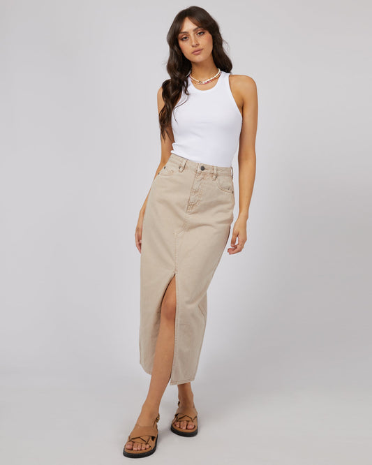 Pia Maxi Skirt | Beige