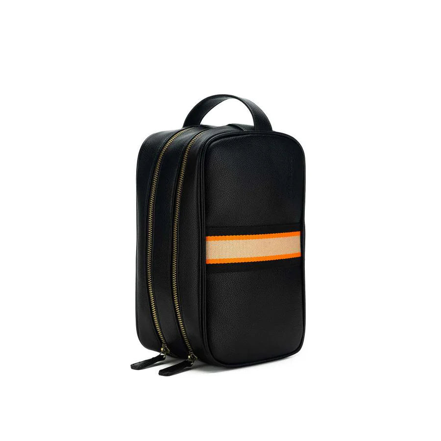 Hugo Wash Bag | Black & Orange