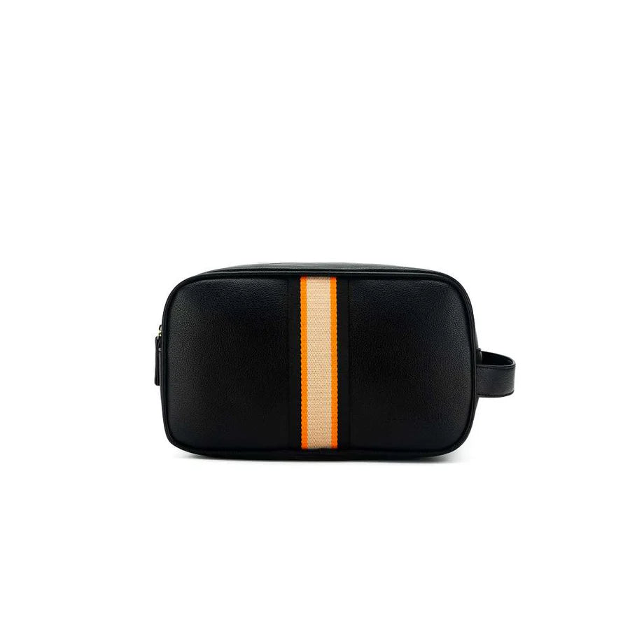 Hugo Wash Bag | Black & Orange