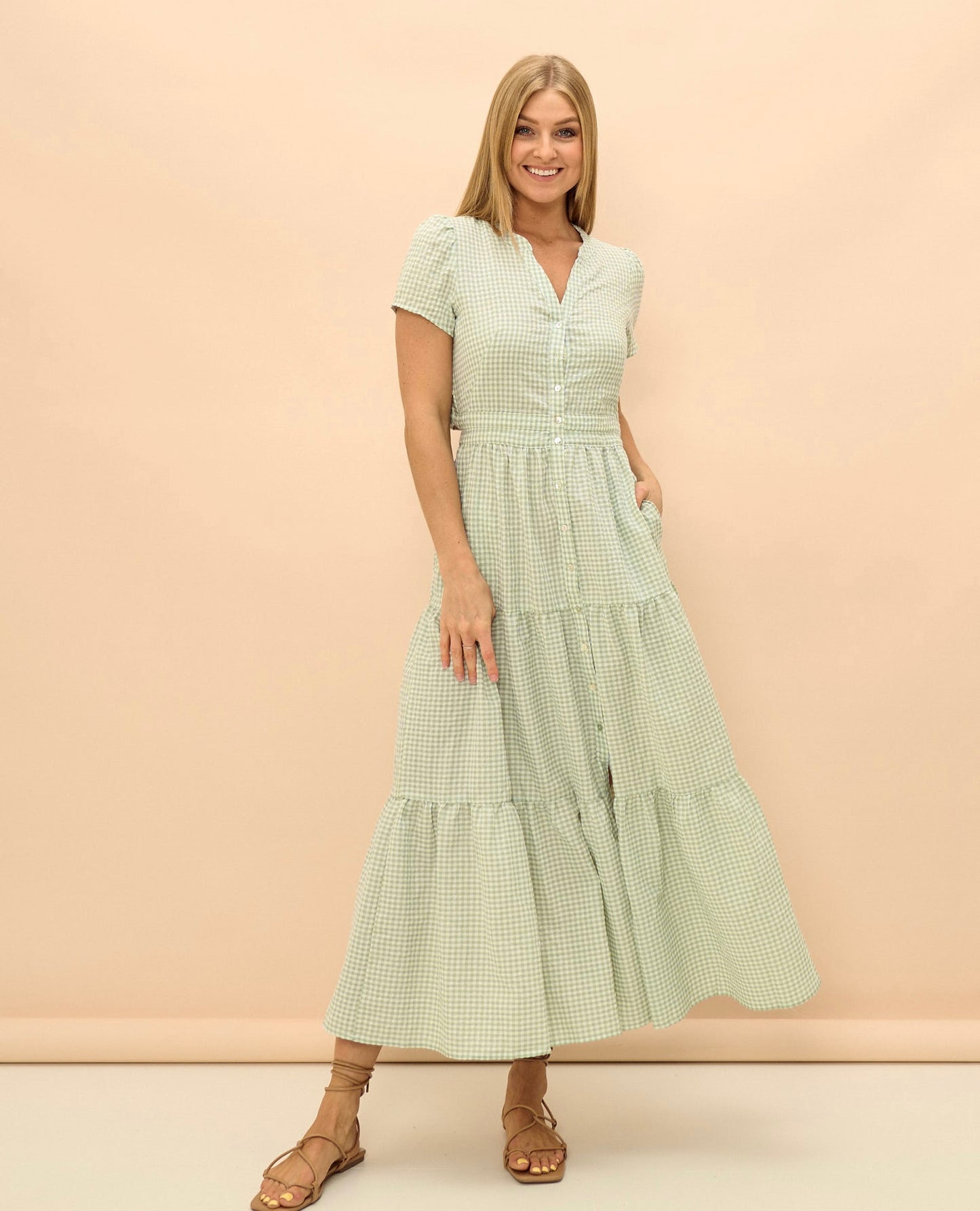 Iris Maxi | Shelly Gingham Dress