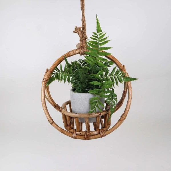 Round Cane Pot Holder Natural 40cm