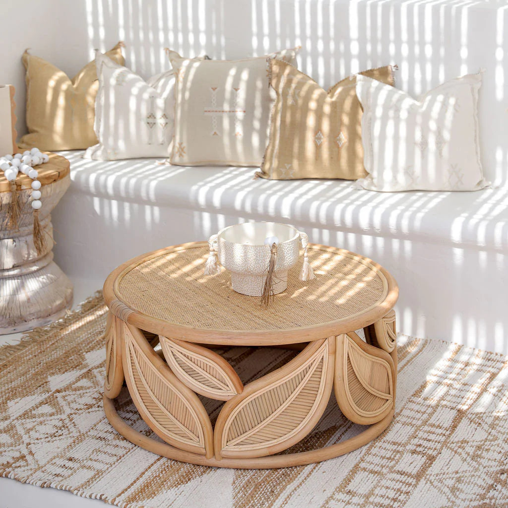 Rattan Leaf Coffee Table