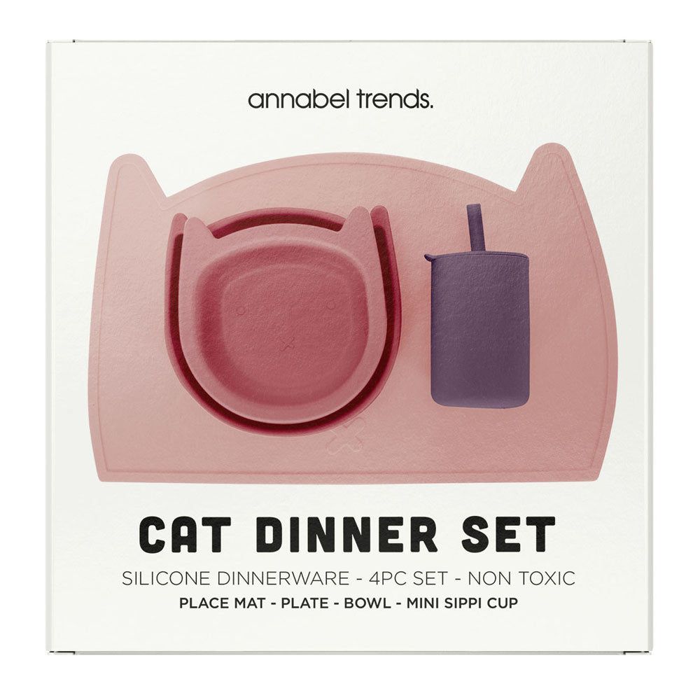 Silicone Dinner 4 Piece Set | Cat