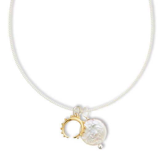 Pearl Amulet Necklace |  Goddess Moon