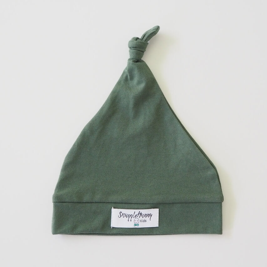 Baby Knotted Beanie | Olive