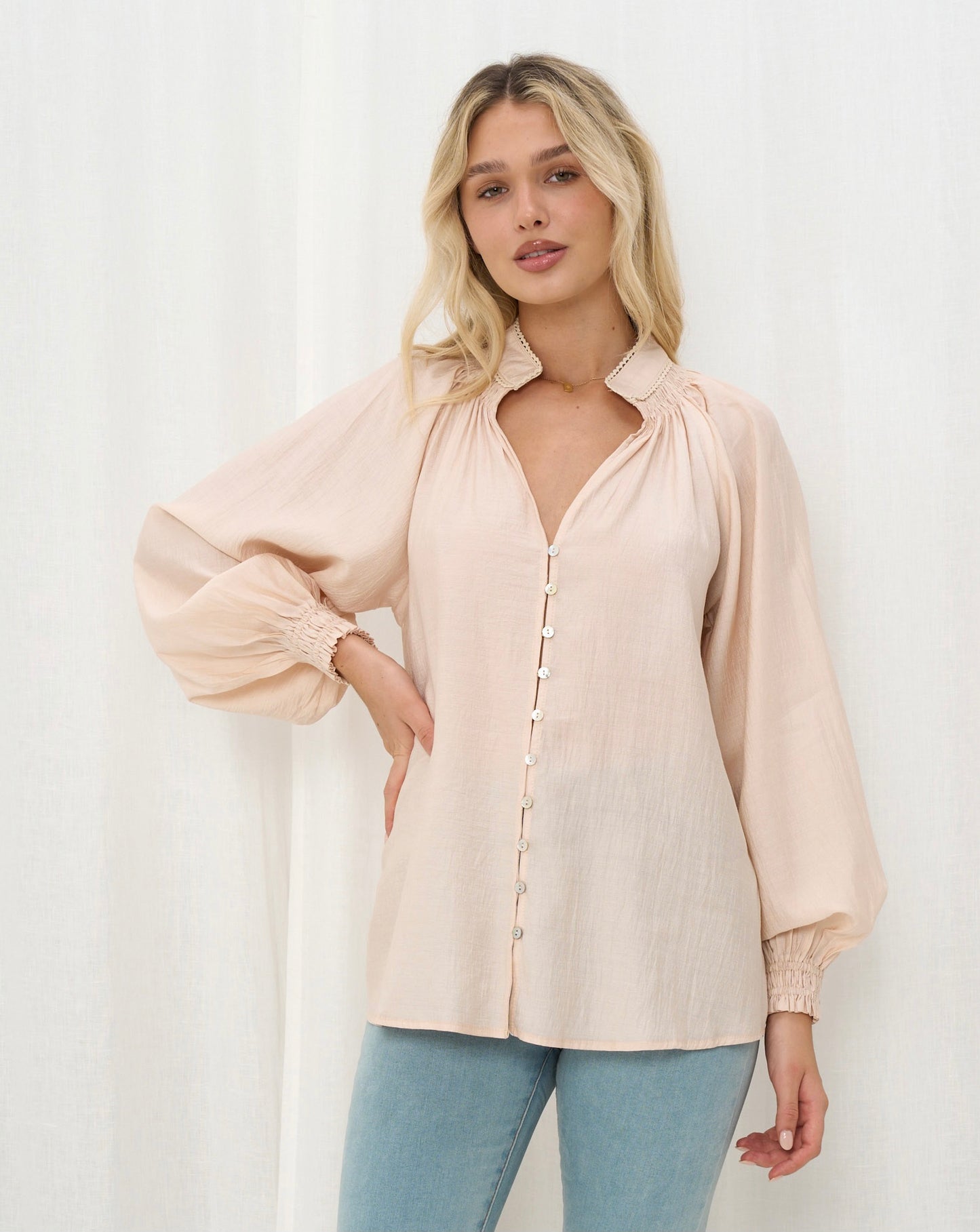 Annabel Shirt | Blush