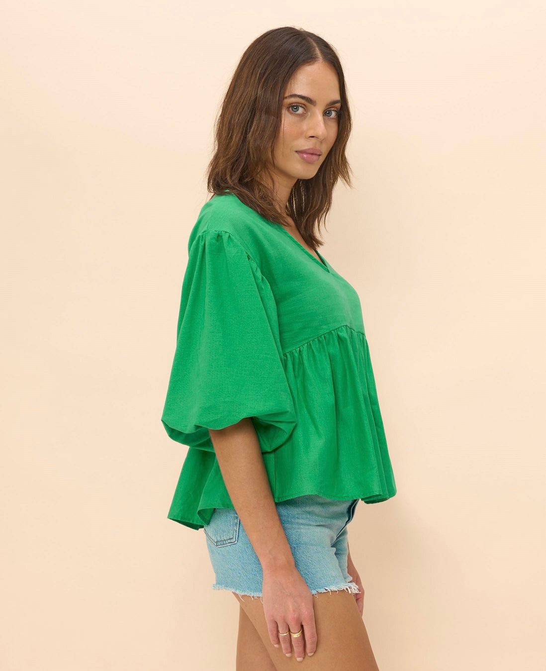 Evie Sleeve Top | Green